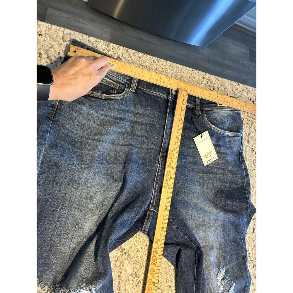 Judy Blue High Waisted 90s Knee Destroy Straight Leg Jeans JB82592 Size 20W - Picture 4 of 9